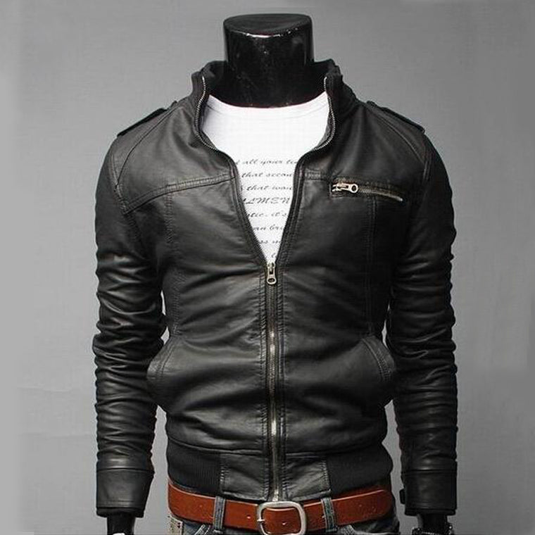 PU leather jacket