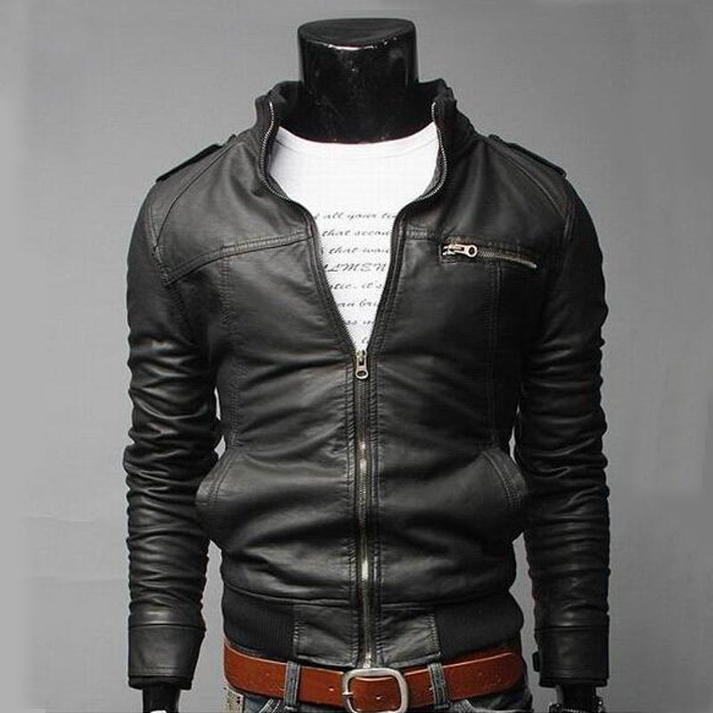 PU leather jacket