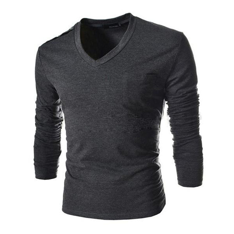 Fit Slim Pocket Decoration T-Shirt