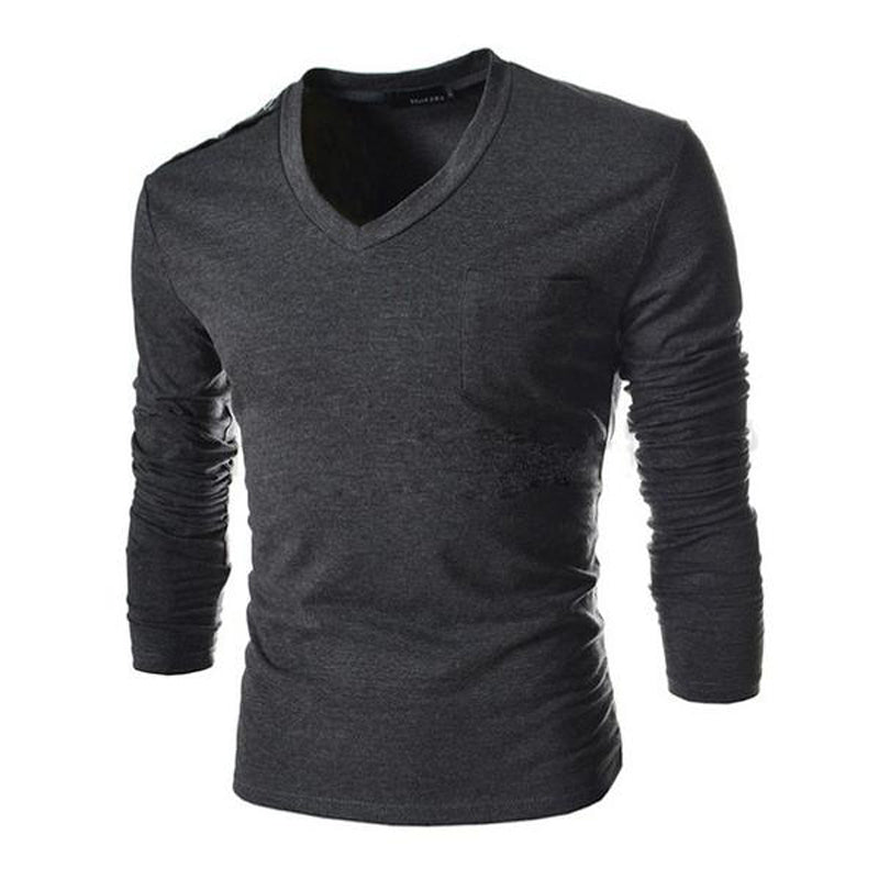 Fit Slim Pocket Decoration T-Shirt