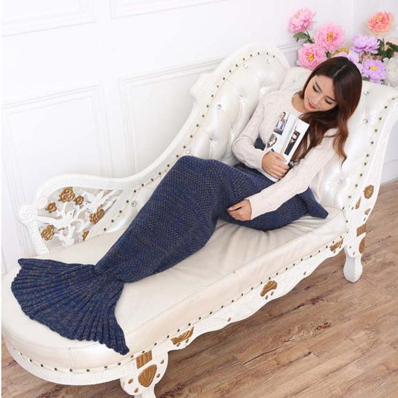 Knitted Mermaid Tail Blanket
