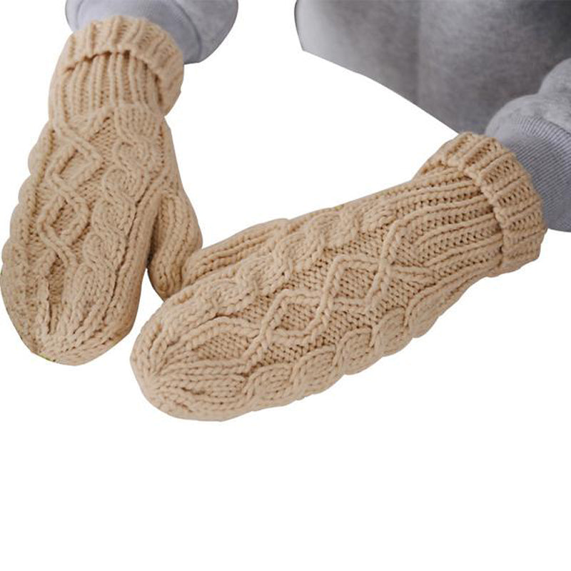 knitted Cashmere Twisted Warm Gloves