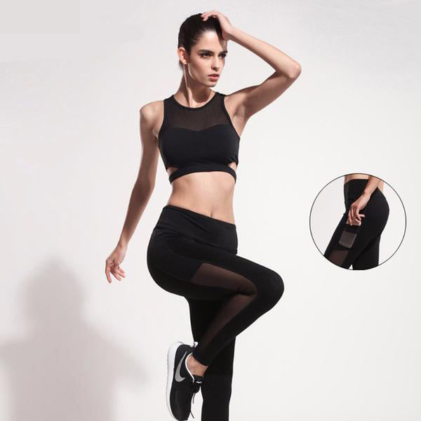 High Quality Gauze Patchwork Yoga Set