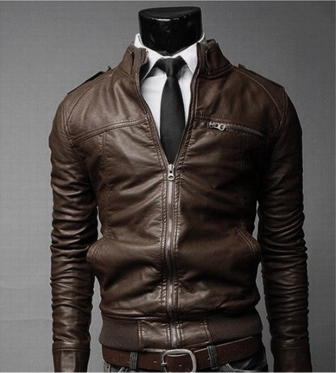 PU leather jacket