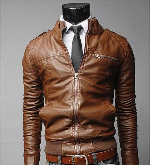 PU leather jacket
