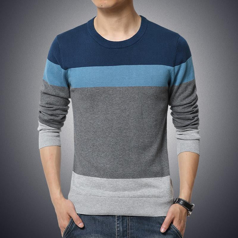 Striped Casual Slim Fit Knitted Sweaters