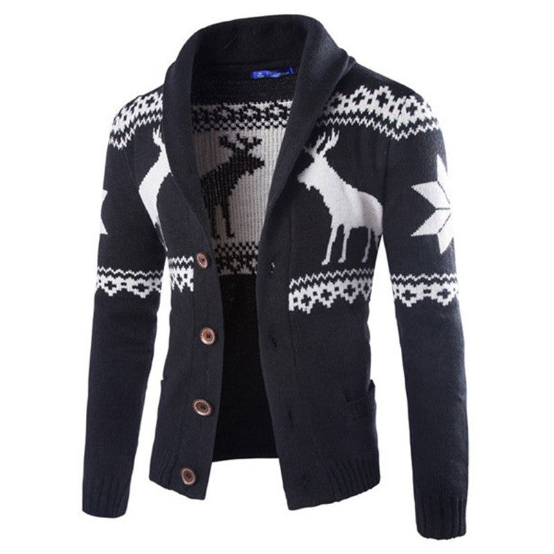Single Breasted Casual Slim Mens Sweaters