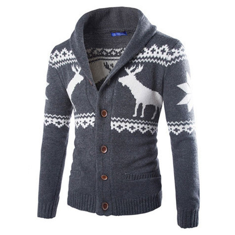 Single Breasted Casual Slim Mens Sweaters