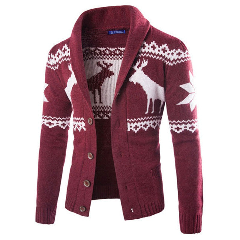 Single Breasted Casual Slim Mens Sweaters