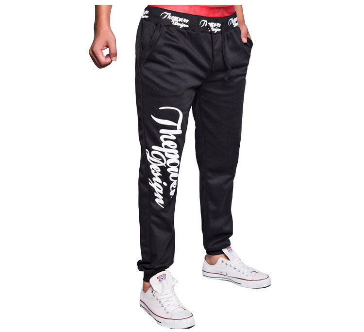 Men's Letters Printed Joggers Loose Casual Pants