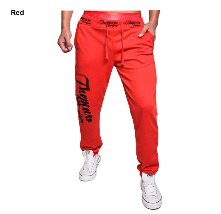 Men's Letters Printed Joggers Loose Casual Pants