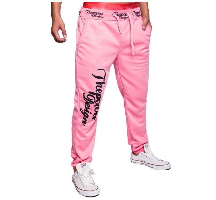 Men's Letters Printed Joggers Loose Casual Pants