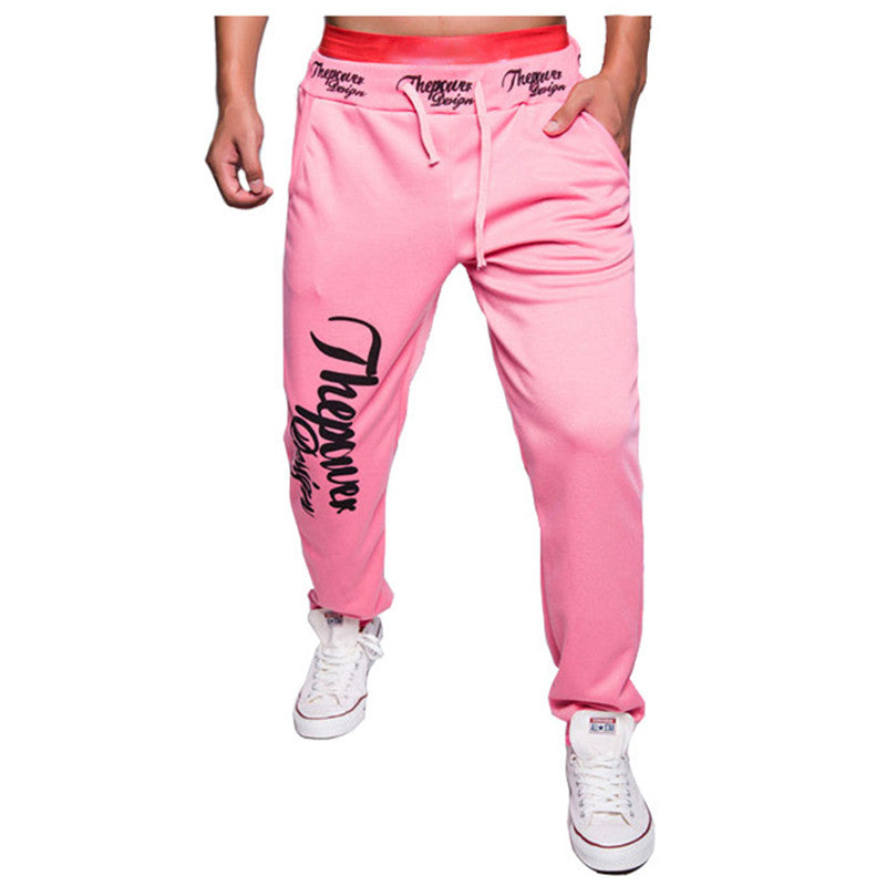 Men's Letters Printed Joggers Loose Casual Pants