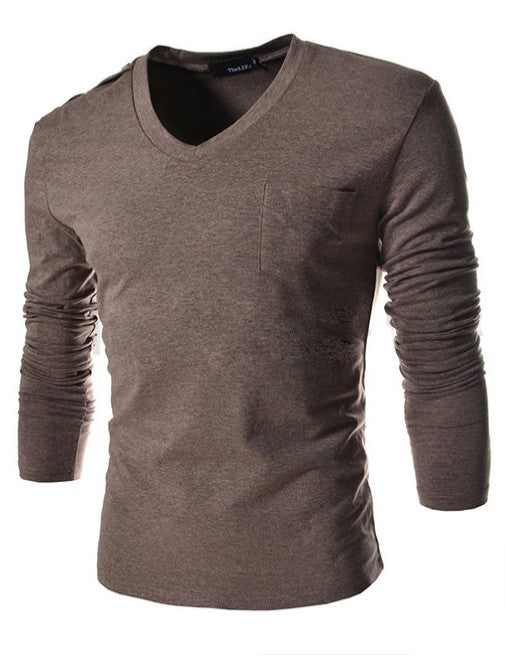 Fit Slim Pocket Decoration T-Shirt