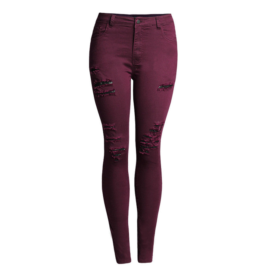 High Waist Skinny Elastic Slim Women Pencil Pants
