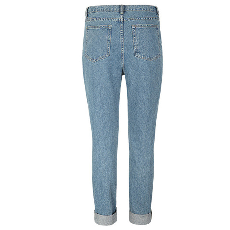 Vintage Style Full Length Women Jeans Pants