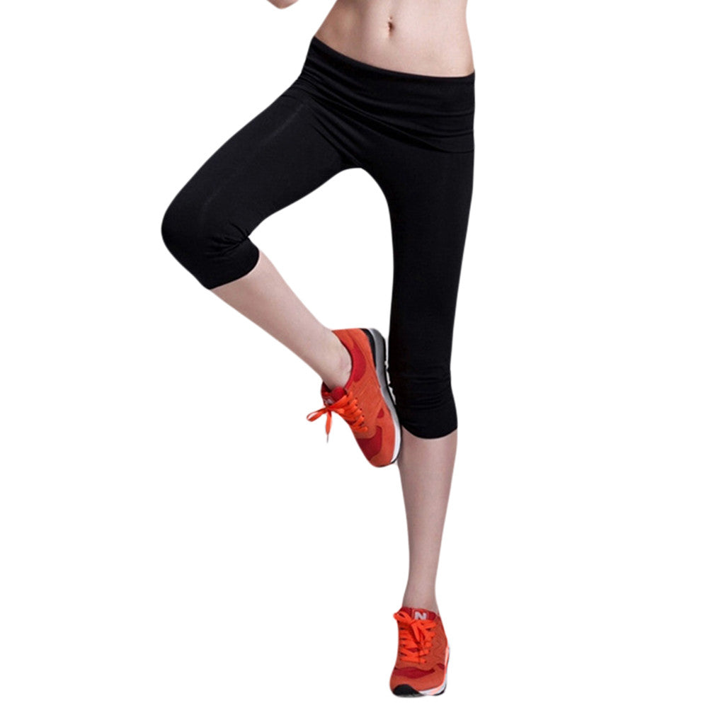 Calf-Length Casual Fitness Jogger Pants