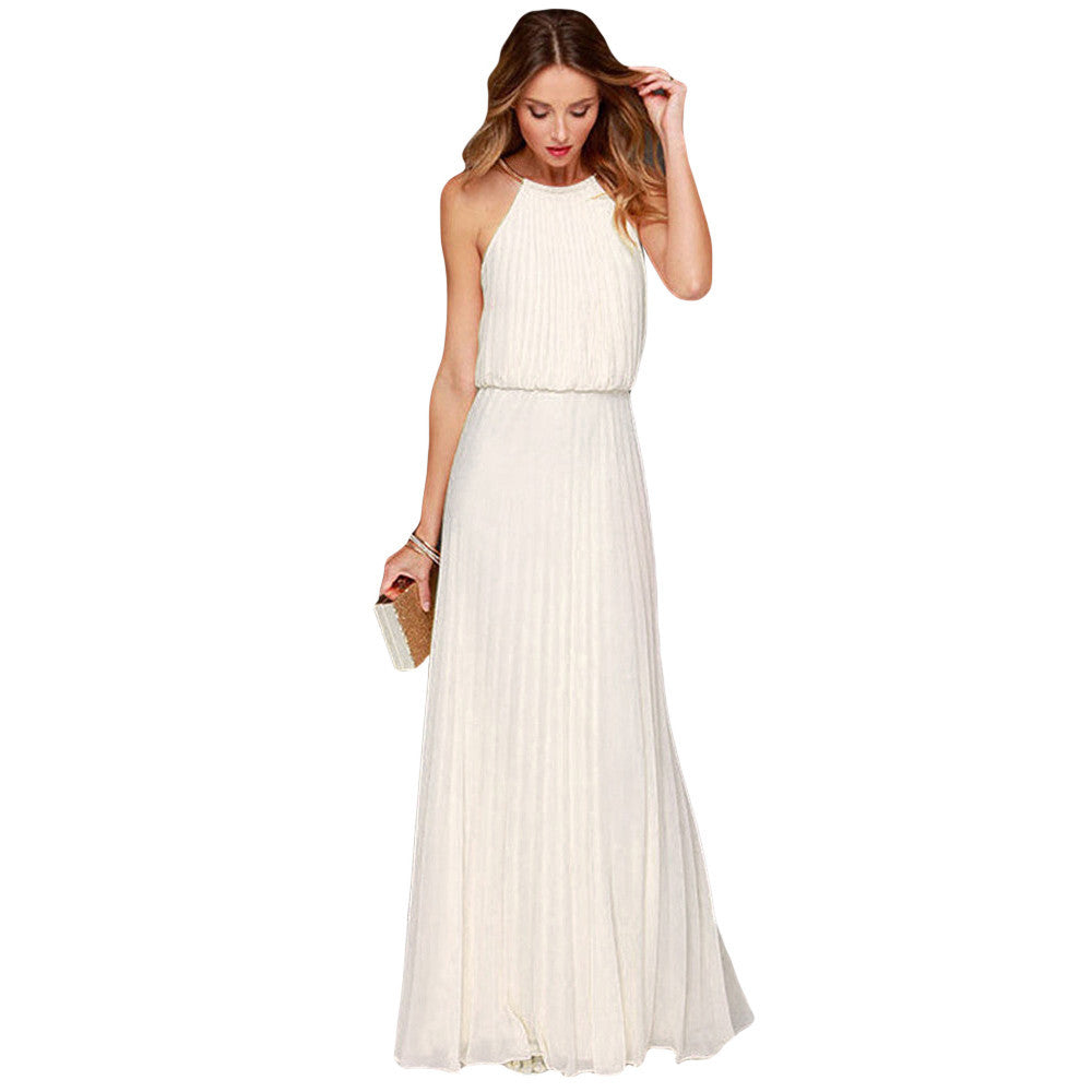 Bohemian Style Sleeveless Floor Length Casual Long Dresses