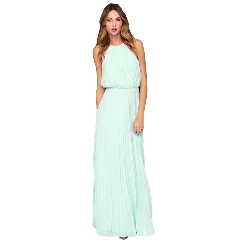 Bohemian Style Sleeveless Floor Length Casual Long Dresses
