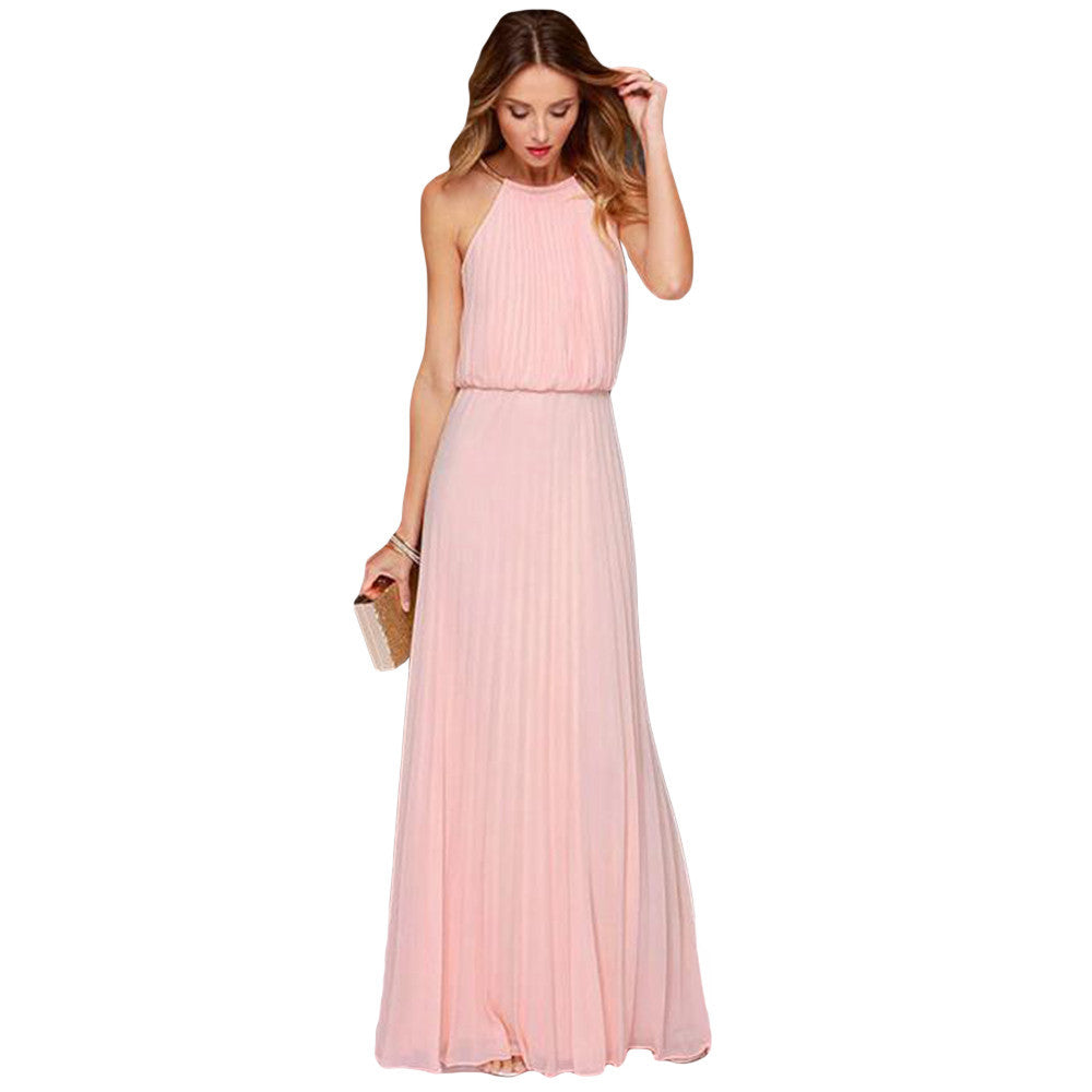Bohemian Style Sleeveless Floor Length Casual Long Dresses