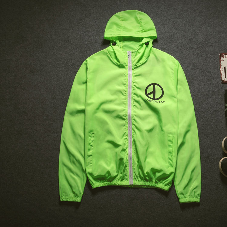 Zipper design sunscreen waterproof jackets