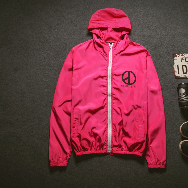 Zipper design sunscreen waterproof jackets