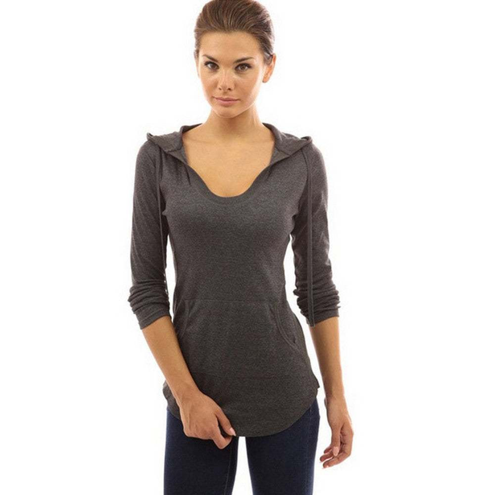 High Quality Long Sleeve V-neck T-shirt