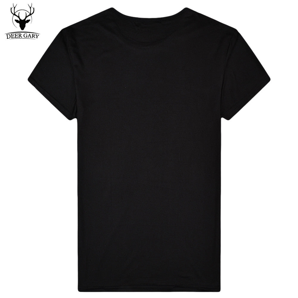 Star Pattern Print Solid Men t shirt