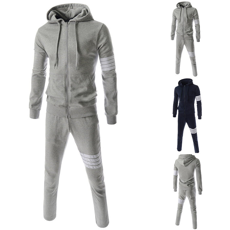 Ribbon Design Mens Tracksuits Sweatshirts+Pant