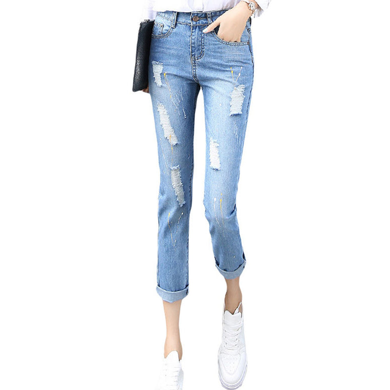 Ankle-length Harem Casual Loose Skinny Denim Pants