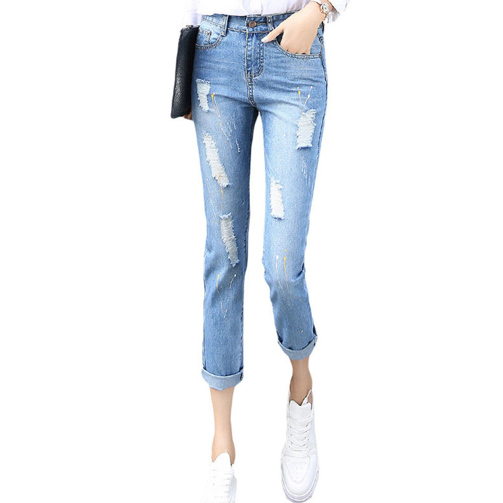 Ankle-length Harem Casual Loose Skinny Denim Pants