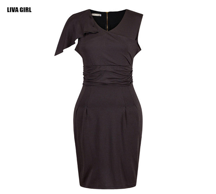 Casual Ruffle Sleeve Knee-Length Party Dresses