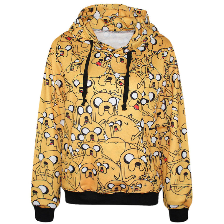 3D Printed Dog High Quality Adventure Time Jake Hoodies