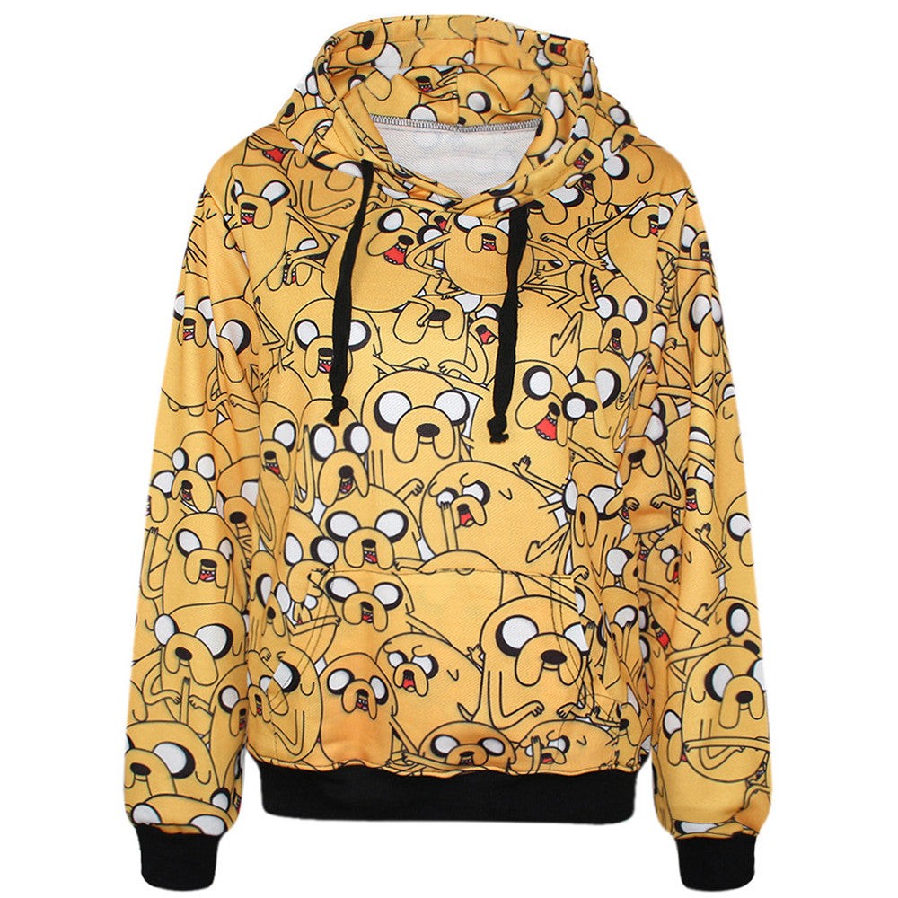 3D Printed Dog High Quality Adventure Time Jake Hoodies
