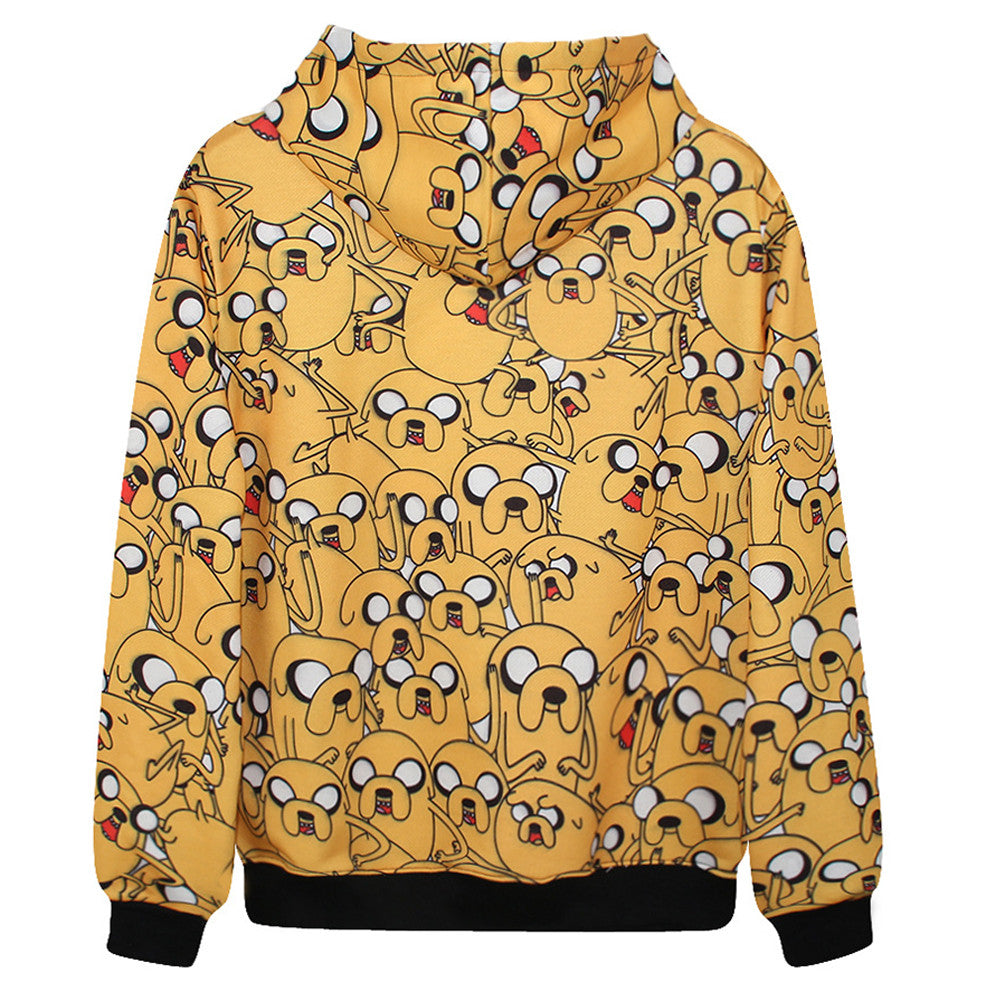 3D Printed Dog High Quality Adventure Time Jake Hoodies