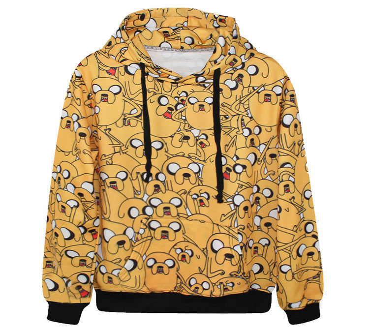 3D Printed Dog High Quality Adventure Time Jake Hoodies