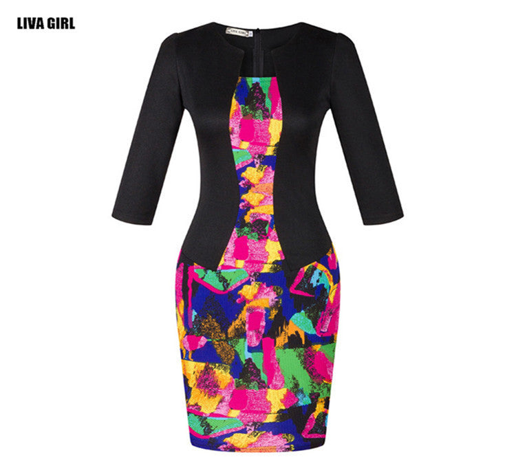 Three Quarter Sleeve Women Dress