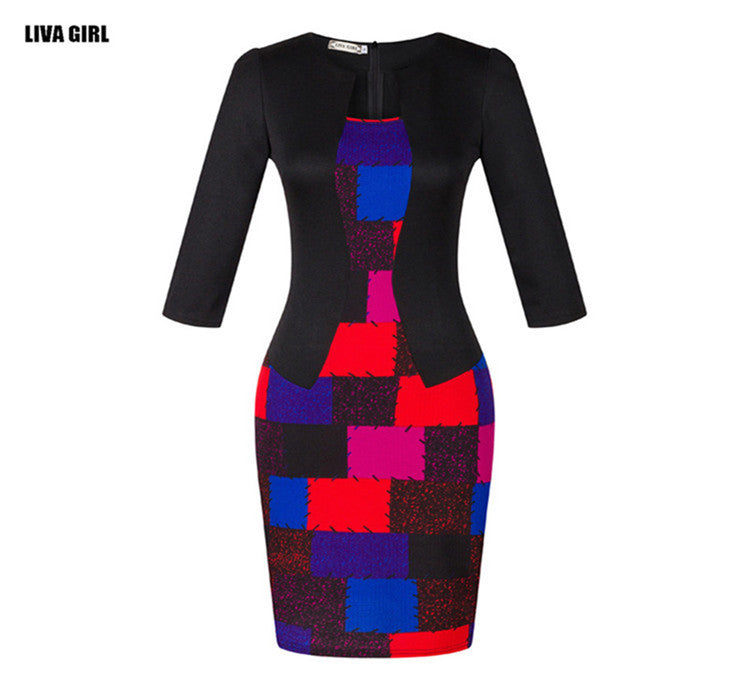 Three Quarter Sleeve Women Dress