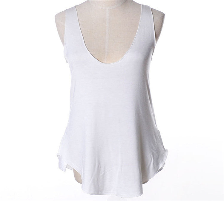 Solid Fitness Tank Tops Casual Vest