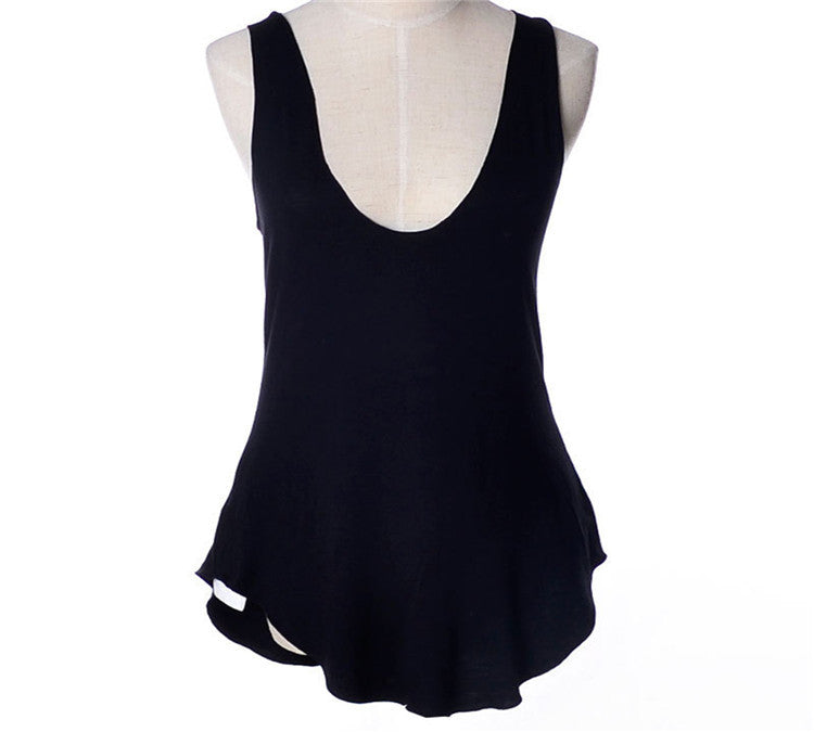 Solid Fitness Tank Tops Casual Vest