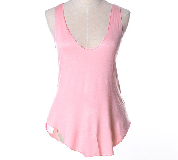 Solid Fitness Tank Tops Casual Vest