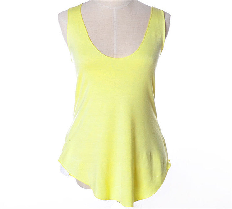 Solid Fitness Tank Tops Casual Vest