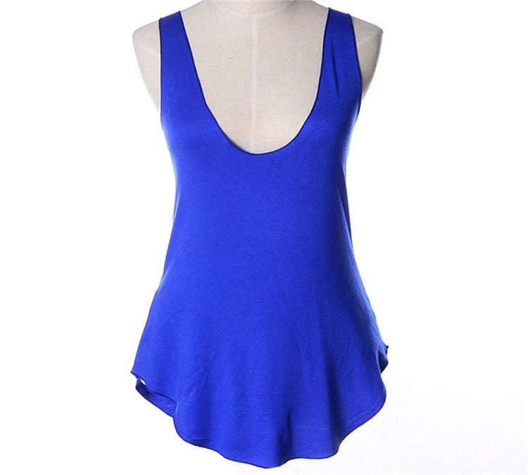 Solid Fitness Tank Tops Casual Vest