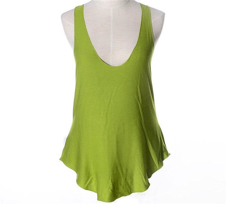 Solid Fitness Tank Tops Casual Vest