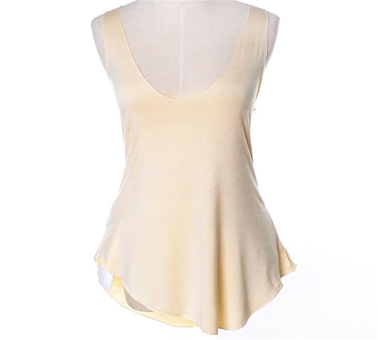 Solid Fitness Tank Tops Casual Vest