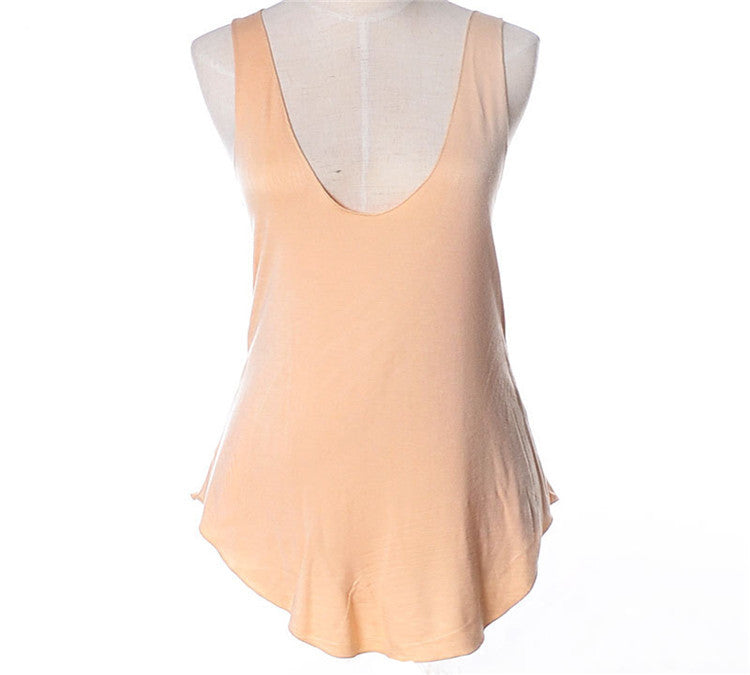 Solid Fitness Tank Tops Casual Vest