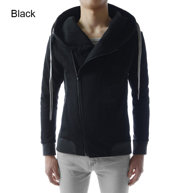 Oblique Zipper Brand Hoodie