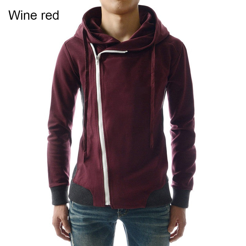 Oblique Zipper Brand Hoodie