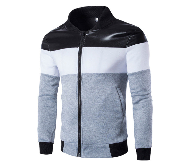 Casual Slim Fit Stylish Patchwork Men's Fleece jacket