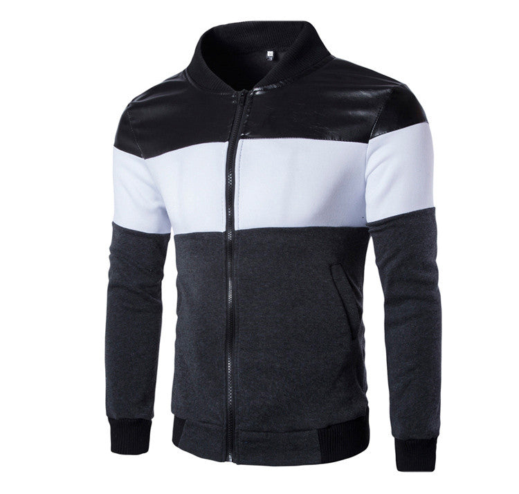 Casual Slim Fit Stylish Patchwork Men's Fleece jacket